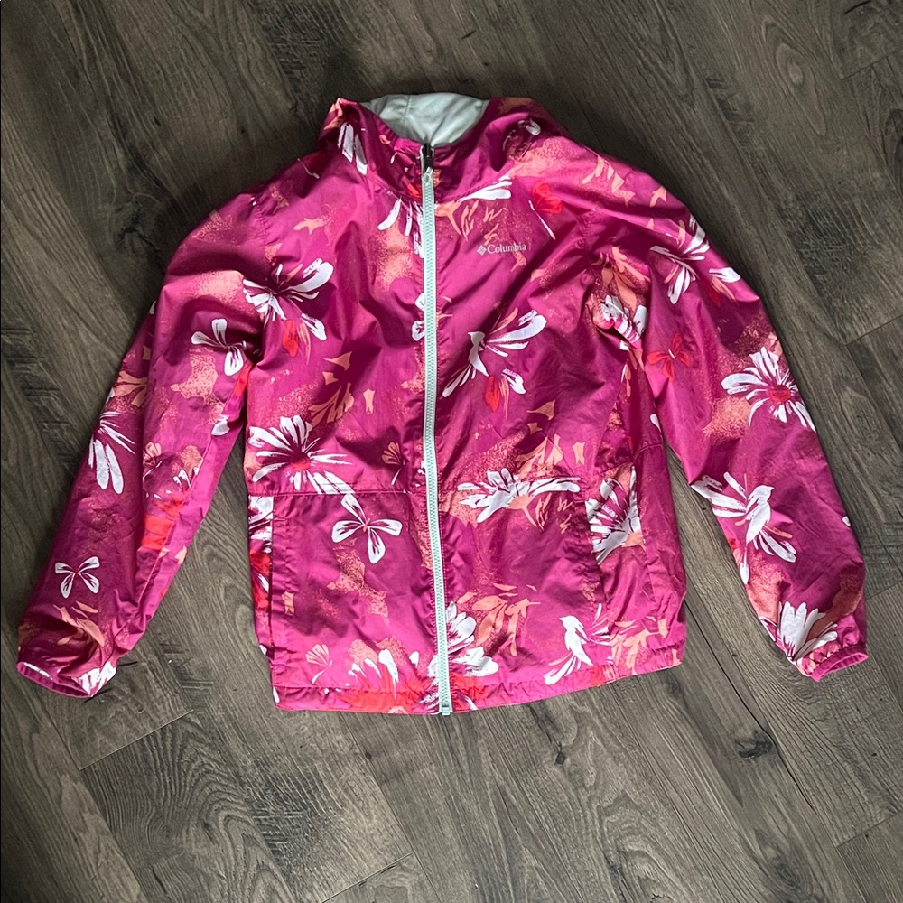 Girls Columbia 2-in-1 Reversible Hooded Jacket